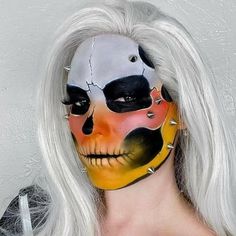 Special Effects Makeup, Skull Makeup, Crazy Makeup, Creative Makeup Looks, Fantasy Makeup, Makeup Designs, Creative Makeup, Candy Corn, Body Painting