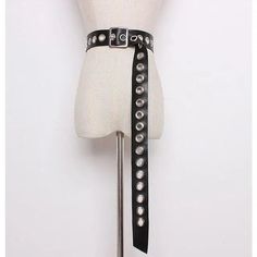 Gothic Faux Leather Eyelet Extra Long Belt EG0195 - Egirldoll Adjustable Belt With Buckle Closure For Fall, Adjustable Spring Belt With Buckle, Trendy Adjustable Belts For Fall, Trendy Adjustable Faux Leather Belt, Black Corset Belt For Spring, Adjustable Corset Belt For Spring, Faux Leather Belts For Fall, Trendy Adjustable Corset Belt With Belt Loops, Trendy Spring Corset Belt With Belt Loops