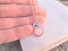 "DIMENSIONS ※Initial disc: 8mm (1/4\") ※Glass pendant: 13mm tall (1/2\") by 12mm wide (1/2\") ※Necklace length: 18\" (can be made any length from 14\" up to 26\" by request in the \"Note to seller\" at checkout) STONE COLORS Birthstone Colors: 1 - January - Garnet (red) 2 - February - Amethyst (medium purple) 3 - March - Aquamarine (light blue) 4 - April - Clear Crystal (clear) 5 - May - Emerald (dark green) 6 - June - Alexandrite (light pink) 7 - July - Ruby (fuchsia) 8 - August - Peridot (ligh Pink Opal Jewelry, Customised Birthday Gifts, October Baby, Birthstone Colors, Medium Purple, Pink Opal, October Birth Stone, Opal Jewelry, Jewelry Gift Box