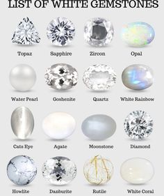 #crystals #gemstones #crystalhealing White Gemstones, Types Of Gems, Seni Dan Kraf, Minerals And Gemstones, Rocks And Gems, Gems And Minerals, Gems Jewelry