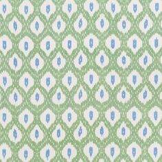 a green and blue patterned fabric