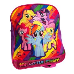 New With Tags Hasbro My Little Pony Mini Backpack In Purple And Pink With Graphics On The Front. Never Used, Great Condition. Measures Approx 10-1/2" Tall X 11" Wide X 4" Deep. Condition: New With Tags Fun Purple Backpack, Cute Rainbow School Bag, Cute Rainbow School Bags, Cute Multicolor Backpack For Daycare, Playful Purple School Bag, Playful Rainbow School Bag, Cute Multicolor Backpack For School Events, Fun Multicolor Bags For School Events, Multicolor Character Backpack For Everyday Use