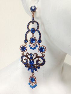 Blue velvet crush earrings  on Etsy, $115.00 Elegant Patina Earrings, Elegant Blue Copper Jewelry, Elegant Blue Metal Chandelier Earrings, Finger Cuff, Capri Blue, Oct 31, Diamond Crystal, Blue Velvet, Antique Copper