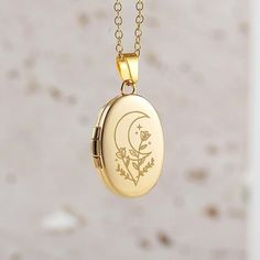 Beautiful Boho Moon Stars & Flowers Gold Photo Locket Necklace Designed To Reflect Your Own Amazing Style. A Perfect Gift For Valentines Day, Birthdays, Mothers Day Or A Treat For Yourself! 17” Gold Plated Chain And Locket Pendant. Opens To Hold A Precious Photo. Gift Box Is Included. Thanks For Shopping And Remember That You’re Incredible! Ships From The Usa Immediately With Delivery In About 3 Days. Brand New Item. I’m Happy To Answer Any Questions. Moon Locket, Gold Necklace Locket, Lockets Necklace, Gold Locket Necklace, Boho Moon, Photo Locket Necklace, Vintage Lockets, Jewelry Lockets, Gold Locket