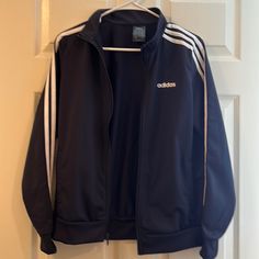 This Jacket Is New Without Tags And Has Never Been Worn. It’s A Size Us . Blue Track Jacket, Adidas Zip Up, Adidas Track Jacket, Adidas Jackets, Adidas Originals Mens, Adidas Track, Red One, Blue Adidas, Zip Up Jacket