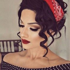 Pinup Makeup Looks, Pin Up Hairstyles For Long Hair, Pinup Hair And Makeup, Pinup Makeup Vintage, Lily Jarlsson, Pin Up Girl Hairstyles For Long Hair, Pin Up Girl Hairstyles, Pinup Hair Tutorial, Pinup Hairstyles