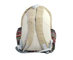 - MULTI COMPARTMENTS This backpack has a spacious main compartment, one front zipper pocket to hold small accessories, Main compartment has a divider with cushion for extra safety for laptops, and two side pockets for water bottle or umbrella. - SUSTAINABLE & DURABLE This backpack is handmade from 100% hemp fibers by artisans in Nepal. Not only it is durable but it is also made from sustainable raw materials - STYLISH & UNIQUE Designed for convenience with a touch of modern Nomadic Bohemian Dhak Hemp Backpack Aesthetic, Himalayan Hemp Backpack, Eco-friendly Multicolor Travel Backpack, On-the-go Canvas Backpack With Zipper Pocket, Eco-friendly Hemp Bags In Natural Color, Hippie Backpack, Urban Bags, College Backpack, Natural Textiles