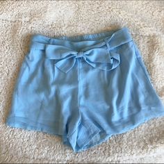 Nwot High-Waisted Baby Blue Chiffon Shorts Baby Blue Shorts, Chiffon Shorts, Light Blue Shorts, Blue Shorts, Baby Blue, Color Blue, Light Blue, Chiffon, High Waisted