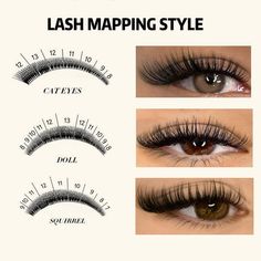 Contact me if you need wholesale eyelash supplies #eyelashextension #lashextensionmap #lashextensionstyles #lashes #lashtraining #eyelashextensionsupplies Vavalash Lash Extensions, Lash Extensions How To, Styles Of Lash Extensions, 14mm Lash Extensions, Doll Lash Map, Eyelashes Extensions Styles, Eyelash Extension Map, Lashes Extensions Map, Eyelash Mapping Lash Extensions