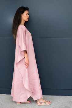 Wide linen maxi kaftan, oversize Wide and spacious made of natural fabric, an indispensable item for warm weather. ● The model is 5'10″ (178cm) tall ● The model is a M ➤ Material Linen When washing, colour remains the same brightness. WE DO CUSTOM FITTING Every client for us is special. Send us your specific preferences if needed. No extra cost. Mind that in case of any special fitting, the delivery time may be extended. ➤ Delivery Your item is made-to-order and will be ready within 1-3 days. Av Oversized Linen Maxi Dress, Linen Lagenlook Maxi Dress With Relaxed Fit, Lagenlook Linen Maxi Dress With Relaxed Fit, Linen Maxi Dress With Lagenlook Style, Oversized Linen Kaftan For Spring, Relaxed Fit Linen Maxi Dress Tunic, Relaxed Fit Linen Maxi Dress, Oversized Lagenlook Maxi Dress, Oversized Bohemian Linen Maxi Dress