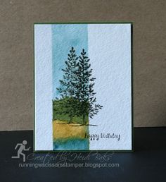 a birthday card with a tree on it