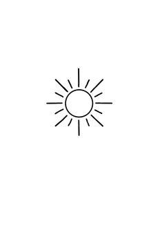 a black and white drawing of the sun