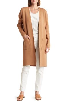 BY DESIGN Mel Pocket Cardigan Duster | Nordstromrack Linen Cardigan, Sweater Duster, Outfit Formulas, Autumn Casual, Pocket Cardigan, Collar Cardigan, Duster Cardigan, Double Knit, Casual Fall Outfits