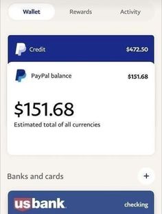 an iphone screen showing the pay balance and credit cards