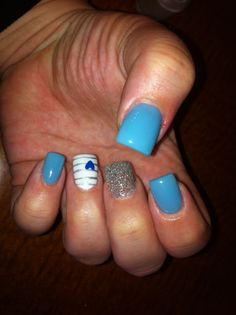 Nails For Baby Boy, Boy Mom Nails, Nails For Baby Shower Boy, Boy Baby Shower Nail Ideas, Nails Baby Shower