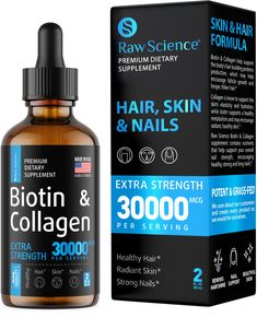 PRICES MAY VARY. 【FASTER HAIR GROWTH】 - Raw Science's optimized formula helps to make hair grow faster and longer. A perfect blend of hair vitamins for faster hair growth, infused with biotin 10000mcg, just a few drops a day promotes fast hair growth. 【SOOTHING RESTORATION】 - Raw Science's liquid collagen and biotin drops contain hair loss vitamins for a healthy scalp. Our expert formula is a perfect choice for hair vitamins for hair loss for women. 【NAIL GROWTH】 - Your complete source of nail v Health For Women, Make Hair Grow Faster, Biotin Supplement, Liquid Collagen, Biotin Hair Growth, Hair Supplements, Vitamins For Hair Growth, Hair Growth Supplement, Boost Hair Growth