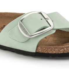 Madrid Big Buckle Nubuck Leather Modern Double Strap Slides With Buckle Closure, Modern Sandals With Leather Footbed And Rectangular Buckle, Modern Adjustable Footbed Sandals With Buckle Closure, Modern Double Strap Footbed Sandals With Buckle Closure, Madrid Big Buckle, Birkenstock Madrid Big Buckle, Birkenstock Styles, Boys Sandals, Birkenstock Women