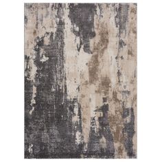 an abstract rug with grey and white colors