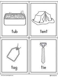 worksheet for beginning and ending sounds with pictures to help students learn the letter t