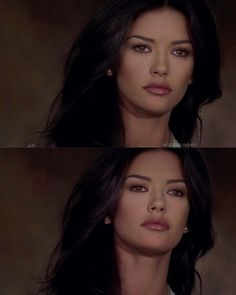 Jennifer Check Haircut, Katherine Zeta Jones Hair, 90s Beauty Aesthetic, Catherine Zeta Jones Makeup, Catherine Zeta Jones Hair, Celebs With Brown Eyes, Catherine Zeta Jones Eye Makeup, Dark Glamour Aesthetic, Dark Hair Princess