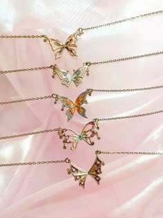 Cheap Pink Friendship Necklaces, Cheap Pink Charm Necklaces For Friendship, Friendship Necklaces For 2 Dimand, Cheap Iridescent Necklaces As Gifts, Buttercup Necklaces For Couples, Affordable Pink Necklace For Best Friend, Pack Of Necklaces, Cheap Iridescent Necklace For Gift, Butterfly Necklace Fairytopia