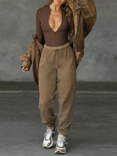 Elegant Long Sleeve Jumpsuit for Women Coronado Outfits, Joah Brown Aesthetic, Joah Brown Outfits, Moving Day Outfit, Luxury Athleisure, Athleisure Style, Estilo Fitness, Jumpsuit For Women, Joah Brown