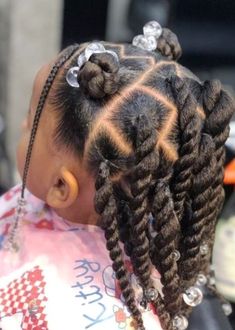 Hairstyles With Beads, Daughter Hairstyles, Toddler Braided Hairstyles, Cute Toddler Hairstyles, Lil Girl Hairstyles, Kids Curly Hairstyles