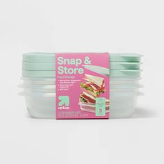 snap & store food storage containers with lids