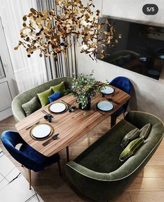 Dining Room With Sofa Ideas, Dining Room Couch Seating, Dining Room With Couch Seating, Couch At Dining Table, Colorful Eclectic Dining Room, Couch Dining Seating, Dining Table With Couch, Couch With Dining Table, Dining Room With Sofa