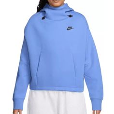 Nike Women's Sportswear Tech Fleece Oversized Hoodie Royal Pulse Color: Royal Pulse Setting The Bar For Premium Warmth And Polished Comfort Since 2013, Tech Fleece Is Entering A New Era. With An Emphasis On Tailored Elegance, This Slightly Cropped Hoodie Has An Easygoing And Elevated Feel. Nike's Premium, Lightweight Fleecesmooth Both Inside And Outgives You Plenty Of Warmth Without Adding Bulk. Nike Tech Blue Fleece, Blue Nike Hoodie Woman, Royal Blue Nike Tech Fleece, Nike Tech Fleece Royal Blue, Cute Nike Sweatshirts Blue, Royal Blue Hoodie Nike, Nike Tech Fleece Set, Entering A New Era, Women's Sportswear