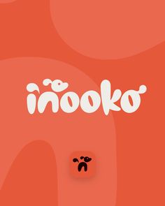 an orange background with the word inokio written on it and two small faces