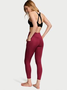 The performance legging you love is now extra soft—with 4-way stretch and a high waistband that stays in place for total comfort. Deep side pockets keep your essentials close.  High rise Internal power mesh waistband Wicking fabric keeps you cool & dry 4-way stretch follows your every move Double side pockets Cotton panel gusset Machine wash Imported Performance Leggings, Pocket Leggings, Keep Your Cool, Victoria’s Secret, Victoria's Secret, High Rise, Leggings, Fabric