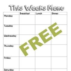 this week's menu has been updated to help students learn how to use it