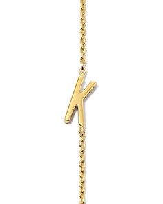 Because your everyday look should include something personal. Choose the initial of someone you love or gift your own initial to someone special. Either way, the contemporary Letter K Inline Initial Necklace in 18k Gold Vermeil is a timeless sentiment for all who wear it. Modern 14k Yellow Gold Initial Necklace, Modern Yellow Gold Initial Necklace For Everyday, Luxury Yellow Gold Initial Necklace With Adjustable Chain, Modern Yellow Gold Sterling Silver Initial Necklace, Modern Yellow Gold Initial Necklace Gift, Modern Yellow Gold Initial Necklace, Plating Techniques, Letter K, Kendra Scott