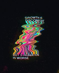 a poster with the words growth is discoart