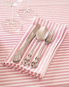 Our collection of textiles crafted from the finest quality, 100% cotton in the same Petite Plume prints you've come to love, now available in table linens. Just in time for the holidays, the full range is designed for entertaining and creating a festive tablescape, including napkins, table cloths, and a table runner. Bon appétit! Red And Cream Striped Tablecloths, Burgundy Linen Napkins, Red Linen Napkins, Holiday Bed, Festive Tablescape, Luxury Sleepwear, Christmas Traditions Family, Pink Holiday, Textile Crafts