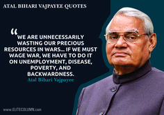 atal bihari vajpayee elitecolumn nuclear wasting precious unnecessarily Atal Bihari Vajpayee Birthday, Birthday Quotes In Hindi, Jawaharlal Nehru Quotes, Che Guevara Quotes, Atal Bihari Vajpayee, Mystic Quotes, Indian Legends, Gandhi Quotes, Project Presentation