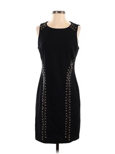 Carmen Carmen Marc Valvo Cocktail Dress Size: 4 Black Dresses - new. 70% RAYON, 25% NYLON, 5% SPANDEX, Sheath, Crew Neck, Knee Length, Sleeveless | Carmen Carmen Marc Valvo Cocktail Dress - Sheath: Black Dresses - New - Size 4 Carmen Marc Valvo, Dress Bodycon, Black Dresses Casual, Black Cocktail Dress, Black Dresses, New Dress, Knee Length, Casual Dress, Cocktail Dress