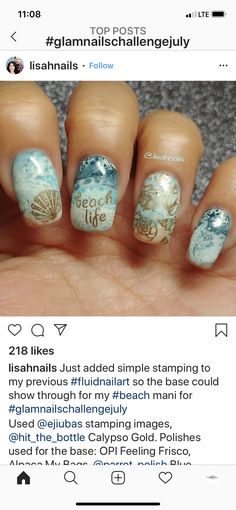 Glam Nails, Beach Life, Nail Arts