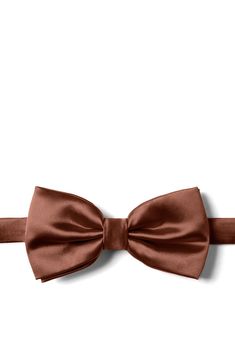 Suit up to perfection with the beautiful solid pre-tied bow tie by Peter Hayer. This microfiber spice brown pre-tied bow tie features a refined satin finish, giving just the right amount of sheen that's perfect for formal events, important business meetings, or weddings. This durable bow tie is never short on style and you'll be receiving compliments for years to come. Imported. Pre-tied Solid Color Satin Bow Tie, Elegant Brown Bow Ties, Elegant Brown Bow Tie, Elegant Brown Bow For Party, Elegant Brown Satin Bow Tie, Classic Brown Bow Tie, Elegant Brown Suit And Tie Accessories With Bow Tie, Elegant Brown Bow Tie Suit Accessories, Elegant Brown Bow Tie With Satin Bow