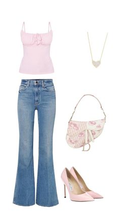 Girly Summer Outfits Casual, Girly Outfit Ideas, Girly Clothing, Summer Outfit Ideas, Jeans Outfit, Cute Everyday Outfits, Girly Fashion, Girly Outfits