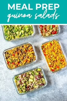 the meal prep guide for quinoa salads