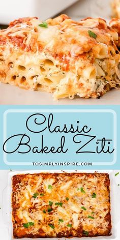 the classic baked ziti recipe is so easy to make