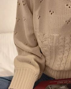 Beige Twist Dual Pattern Knitted Sweater | Jisoo - BlackPink M Fashion Chingu, Jisoo Blackpink, Beige Cardigan, Blackpink Fashion, Blackpink Jisoo, Knitted Sweater, Colorful Sweaters, Stripes Pattern, Sweater Outfits