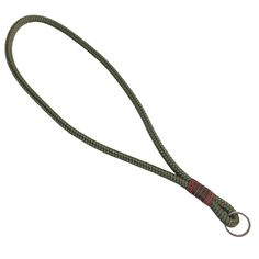 a green and red leash on a white background