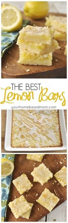 the best lemon bars recipe is made with only three ingredients and ready to be eaten