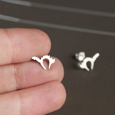 Belek's cat Earrings-sterling silver Belek, Tiny Earrings, Cat Earrings, Only 1, Sterling Earrings, Cat Lover Gifts, Cat Gifts, Sterling Silver Earrings, Cat Lovers