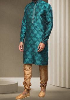 Ready Made Jacquard Brocade kurta, and Churidar Pajama. Embroidery Work Neck and Collar Design. Jacquard Work Body. Crafted in Chinese Collar Neck, and Full Sleeve. Please Note: The footwear shown in the picture is for presentation and photography purpose only. Color: There might be slight color variation due to lighting and flashes while photo shooting. The color may also vary because of different screen resolutions. Wash Care: Dry Clean Only. Pajama Embroidery, Brocade Kurta, Churidar Pajama, Traditional Party Wear, Punjabi Boutique, Party Wear Kurta, Indo Western Sherwani, Mens Sherwani, Indian Kurta