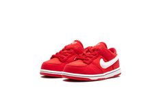 The Nike Dunk Low TD "Valentine's Day Solemates" is the toddler sizing of the retro basketball shoe in a colorway inspired by the popular February holiday.  Featured in colors associated with Valentine’s Day, the “Valentine's Day Solemates" Dunk for small children features a red corduroy-like base and tonal suede overlays.  A fuzzy white Swoosh inspired by the material commonly found on stuffed animals appears on the sides, while red “Nike” branding is embroidered on the heel.  A special tag reading “To: You ♥: ✔” can be seen on the heel.  Unique heart emblems are found on the tongue.  Release date: February 2024 Retro Basketball Shoes, Nike Branding, Retro Basketball, Nike Brand, Red Nike, Stadium Goods, Nike Kids, Nike Dunk Low, Red Fire