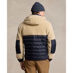 This lightweight jacket combines cozy high-pile fleece with quilted taffeta for a modern Polo look. Down-alternative fill helps to keep you warm in chilly weather. Winter Nylon Fleece Jacket With Pockets, Winter Fleece Jacket With Pockets, Fall Nylon Fleece Jacket With Fleece Lining, Fall Nylon Fleece Jacket, Ralph Lauren Winter Outerwear With Pockets, Cozy Outerwear With Ribbed Cuffs For Outdoor, Ralph Lauren Long Sleeve Outerwear For Outdoor, Ralph Lauren Outerwear For Cold Weather In Fall, Ralph Lauren Winter Outerwear For Outdoor